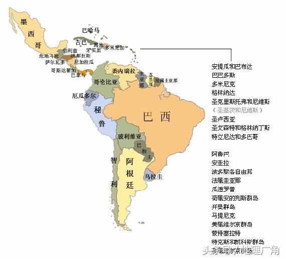 拉丁美洲各国人种构成状况