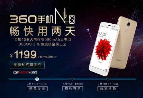 360手机N4S新品首发 京东商城预约火爆开启