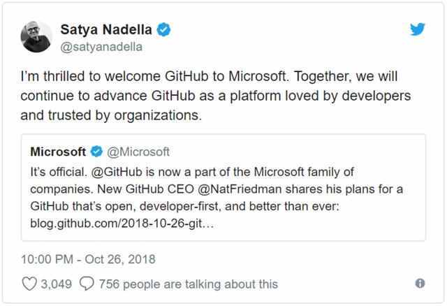 微软宣布完成收购GitHub，周一上任的新CEO有三个目标
