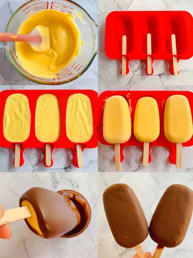 教你做芒果脆皮雪糕，健康0添加，顺滑无冰碴，连吃3根才解馋