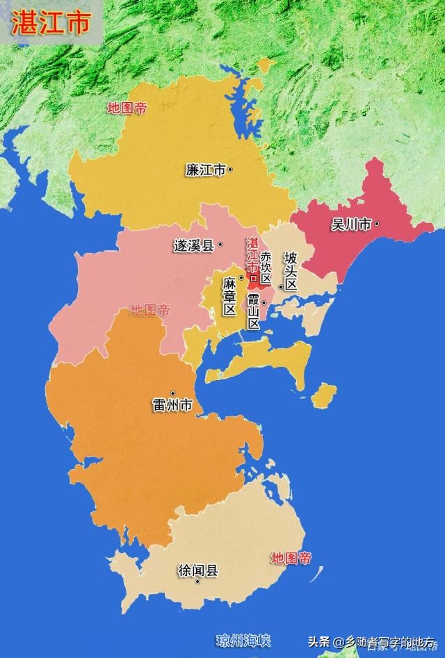 湛江在哪个省 中国最新行政区划——广东省湛江市