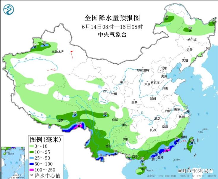 北方高温来袭新疆仍超40℃  广东广西云南等继续防强降雨