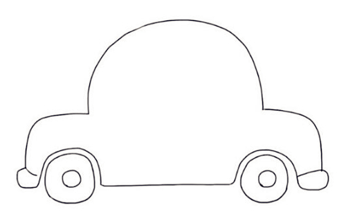 小学生画汽车 教你画一辆简单气派的小汽车，适合小朋友
