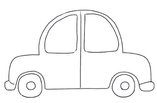 小学生画汽车 教你画一辆简单气派的小汽车，适合小朋友