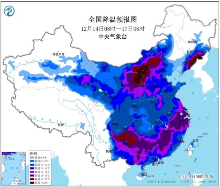 强寒潮继续影响北方局地降温超过20℃ 陕西吉林等地局地特大暴雪