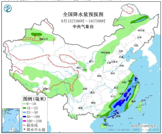 上海浙江等地有大到暴雨 内蒙古东北等地有明显降水天气