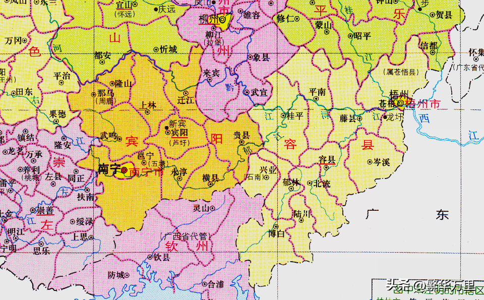 广西的第4大城市，为何有7个区县？