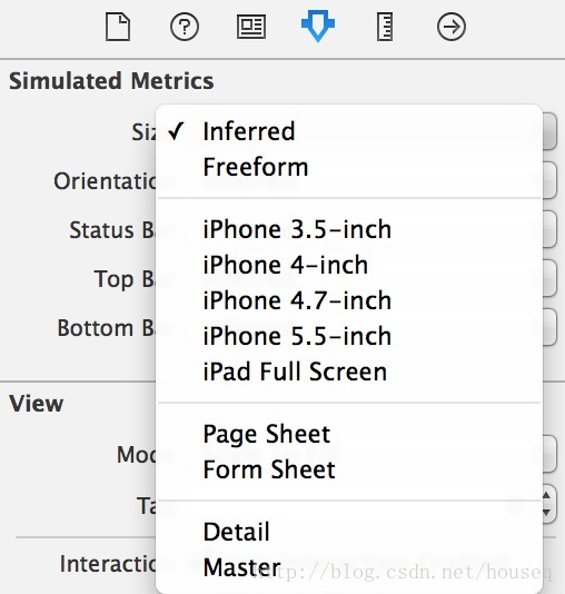 iOS xib simulated metrics size__iOS xib simulated metrics size