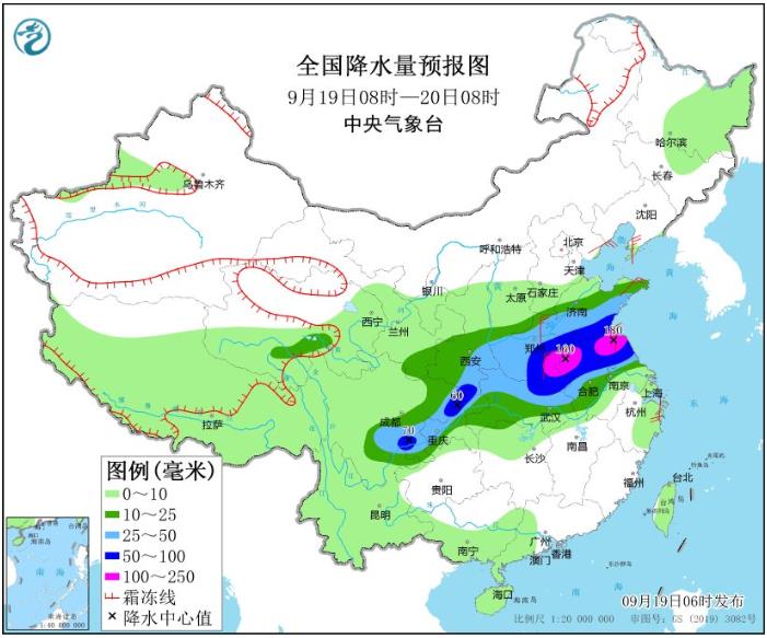 四川盆地至黄淮一带强降雨持续 黄淮等地还将有强对流天气