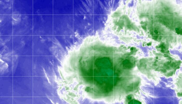 2023年1号台风珊瑚最新卫星高清云图分析：云系较分散不够均匀