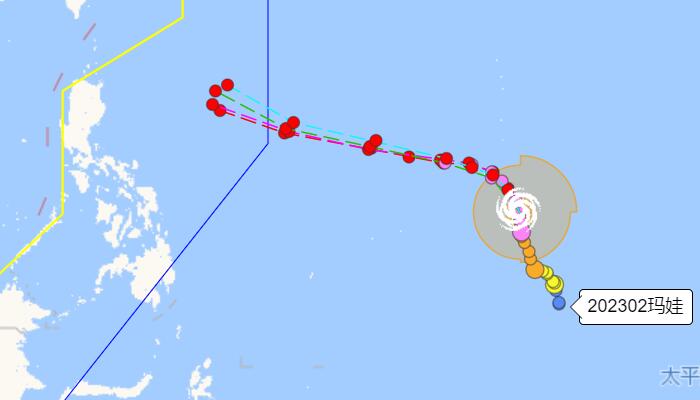 2号台风玛娃最新路线图 今日二号台风路径图实时查询