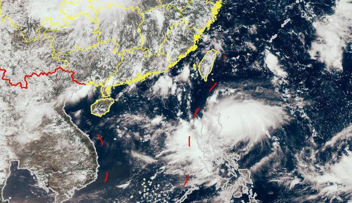 9号台风路径实时发布系统卫星云图 台风苏拉已经睁开台风眼
