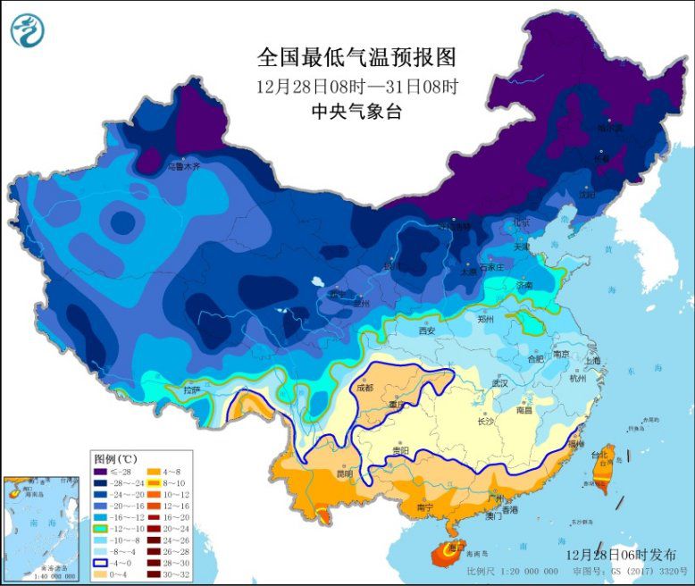_寒潮降温等级_寒潮进入中国的三条路径