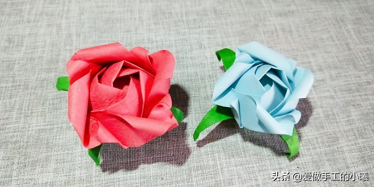 玫瑰花手工制作（手工教程：漂亮的玫瑰花折纸图解，简单易学，快来试试）